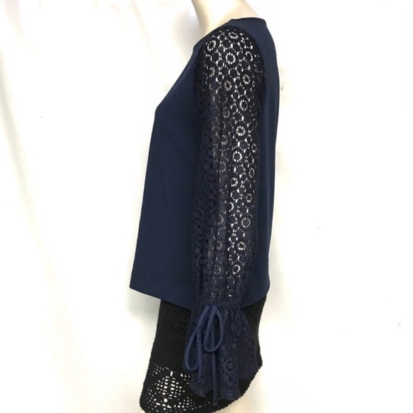 BANANA REPUBLIC Lace Drawstring Sleeve Top - Picture 6 of 9